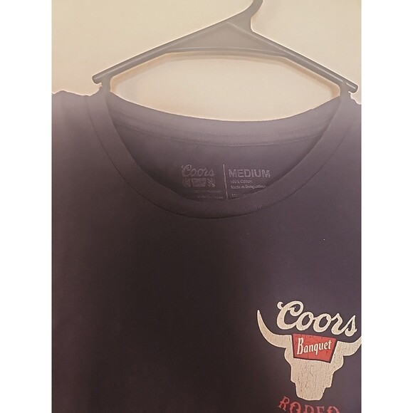 Coors Banquet Shirt Mens Size M Navy Blue Rodeo Graphic Short Sleeve - Picture 2 of 11